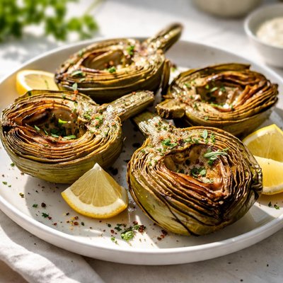 Grilled artichokes