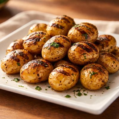 Grilled baby potatoes