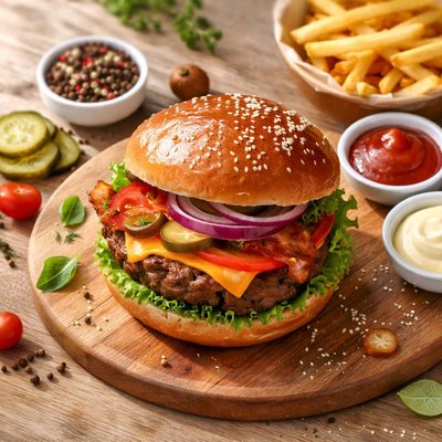 Grilled beef burger fairmont