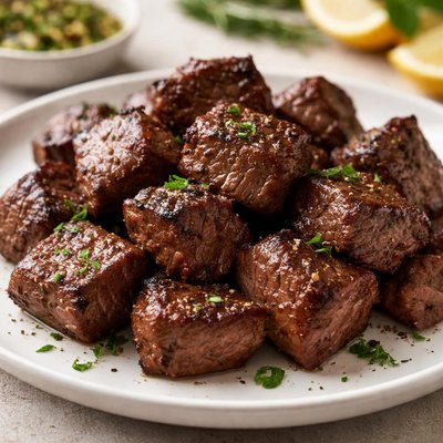 Grilled beef chunks