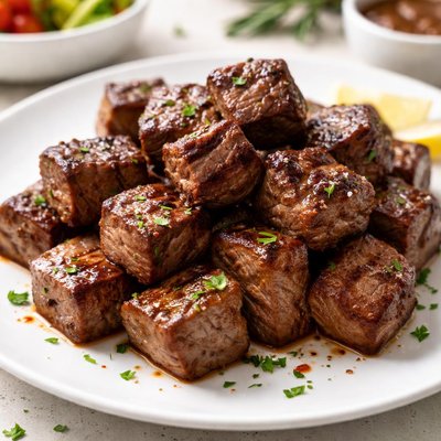 Grilled beef cubes
