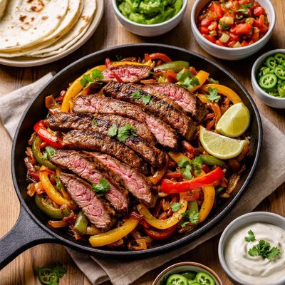 Grilled beef fajitas