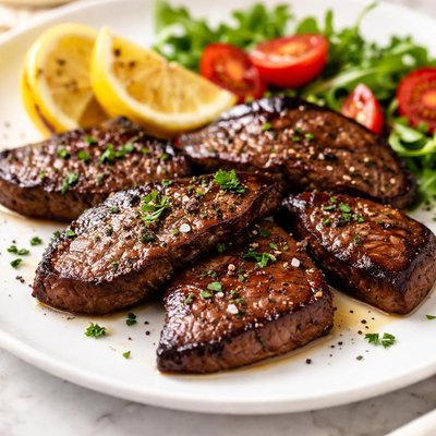 Grilled beef liver