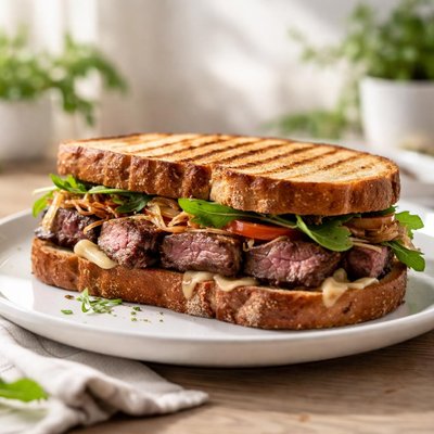 Grilled beef sandwich