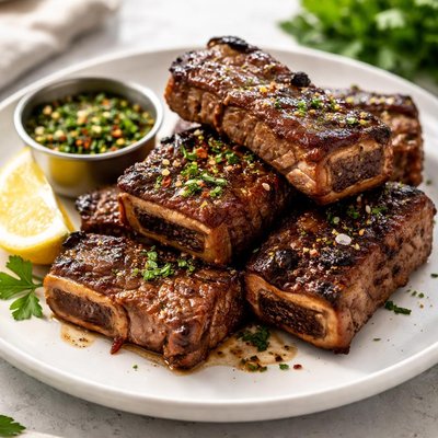 Grilled beef short ribs