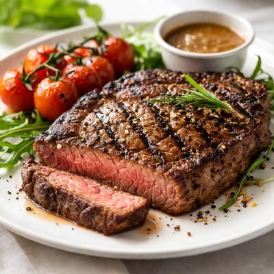 Grilled beef steak