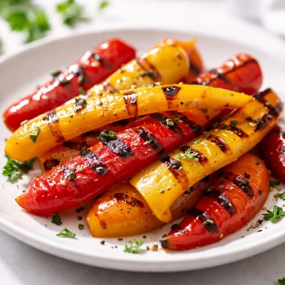 Grilled bell pepper