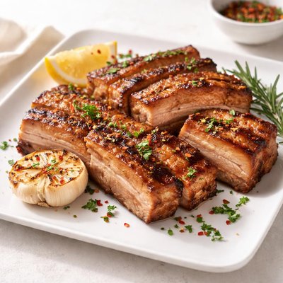Grilled belly pork
