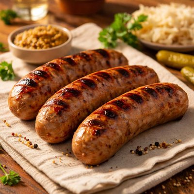Grilled bratwurst