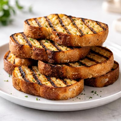 Grilled bread slices