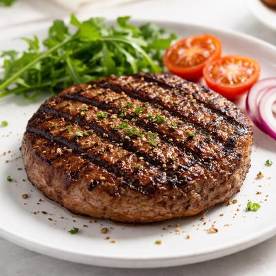 Grilled burger patty