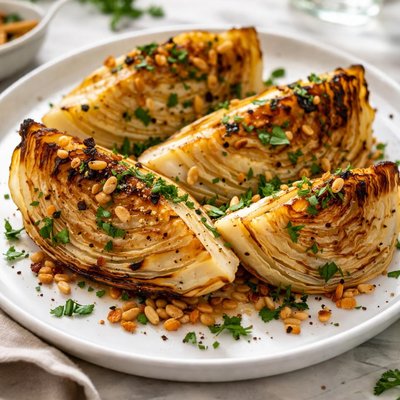 Grilled cabbage