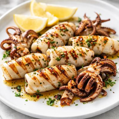 Grilled calamari