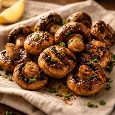 Grilled champignons