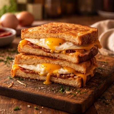 Grilled cheese and egg sandwhich