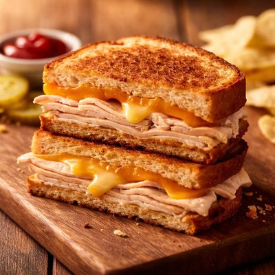 Grilled cheese with turkey