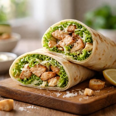 Grilled chickeb carsar wrap