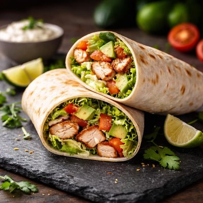 Grilled chicken avocado wrap
