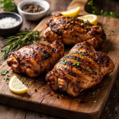 Grilled chicken bone thigh