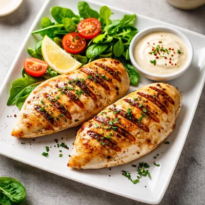 Grilled chicken breast air fried