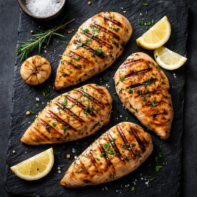 Grilled chicken breast fillets