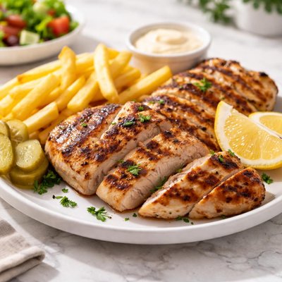 Grilled chicken breast from malak al tawouk