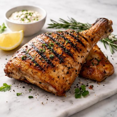 Grilled chicken breast quarter