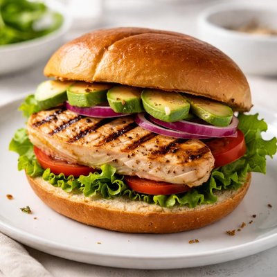 Grilled chicken breast sandwich