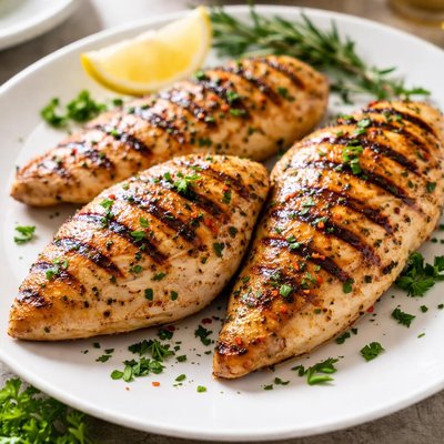 Grilled chicken breasts