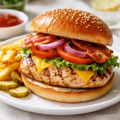 Grilled chicken burger
