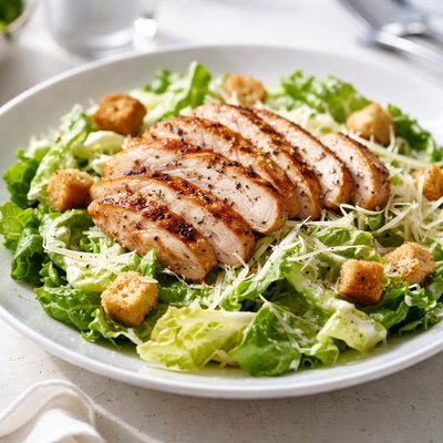 Grilled chicken caesar salad