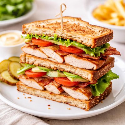 Grilled chicken club sandwich