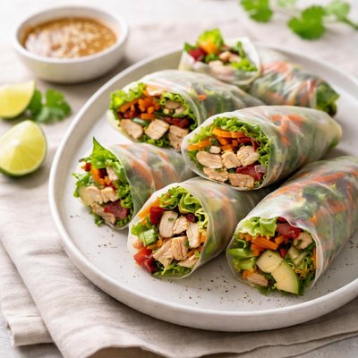Grilled chicken cold roll
