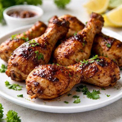 Grilled chicken drumsticks