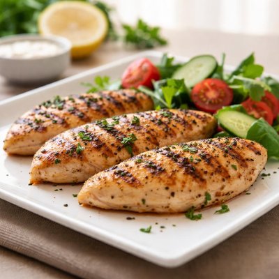 Grilled chicken fillets