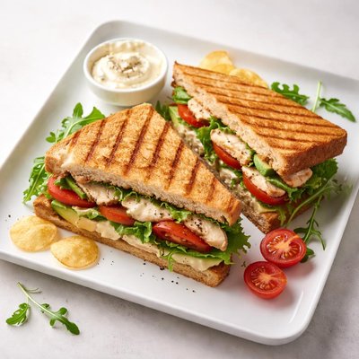 Grilled chicken mayo sandwich