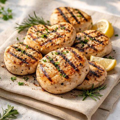 Grilled chicken medallions