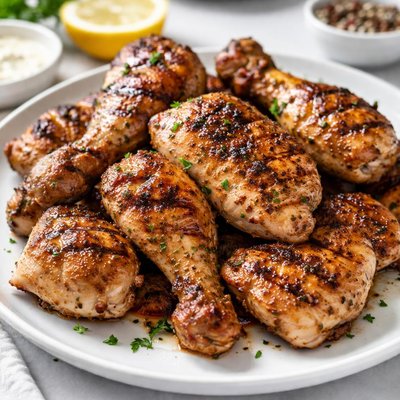 Grilled chicken pieces