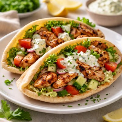 Grilled chicken pita