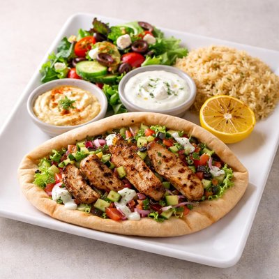 Grilled chicken pita luna grill