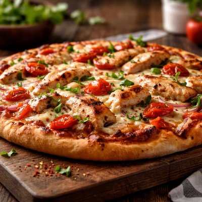 Grilled chicken pizza