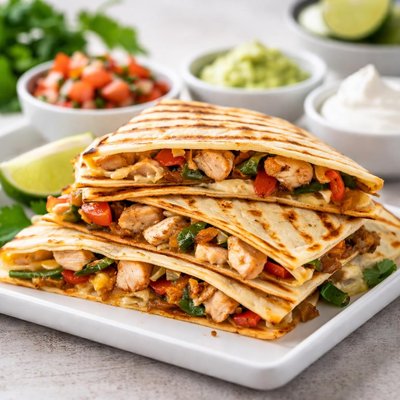 Grilled chicken quesadillas