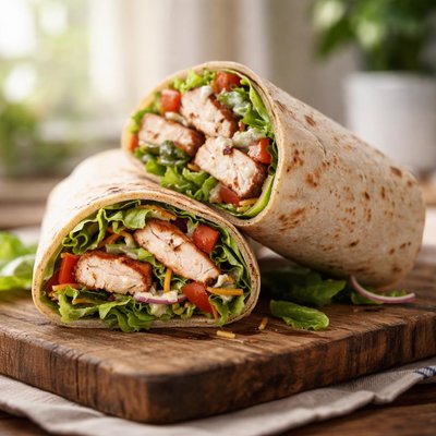 Grilled chicken salad wrap