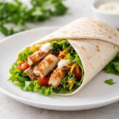 Grilled chicken snack wrap