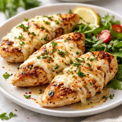Grilled chicken with cheese