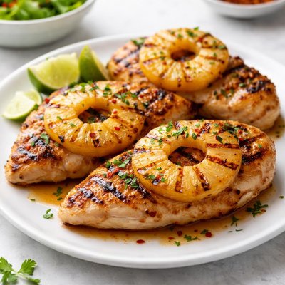 Grilled chicken with pineapple