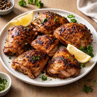 Grilled chicken with skin