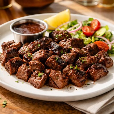 Grilled chopped beef