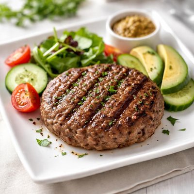 Grilled diet lean ground beef