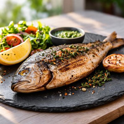 Grilled dorade